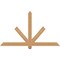 Ekena Millwork Kennewick Timber Gable Bracket, Western Red Cedar, 60"W x 35"H x 3 1/2"D x 3 1/2"F, 14/12 Pitch GBW060X35X0404KEN00SWR - alternate 1